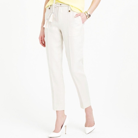 J. Crew Pants - NWT J. Crew White Linen Pants
